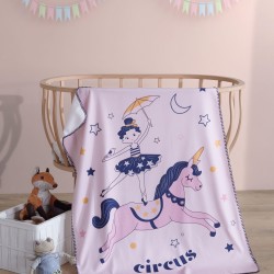 Polar Baskılı Bebek Battaniyesi 80x100 Cm Circus